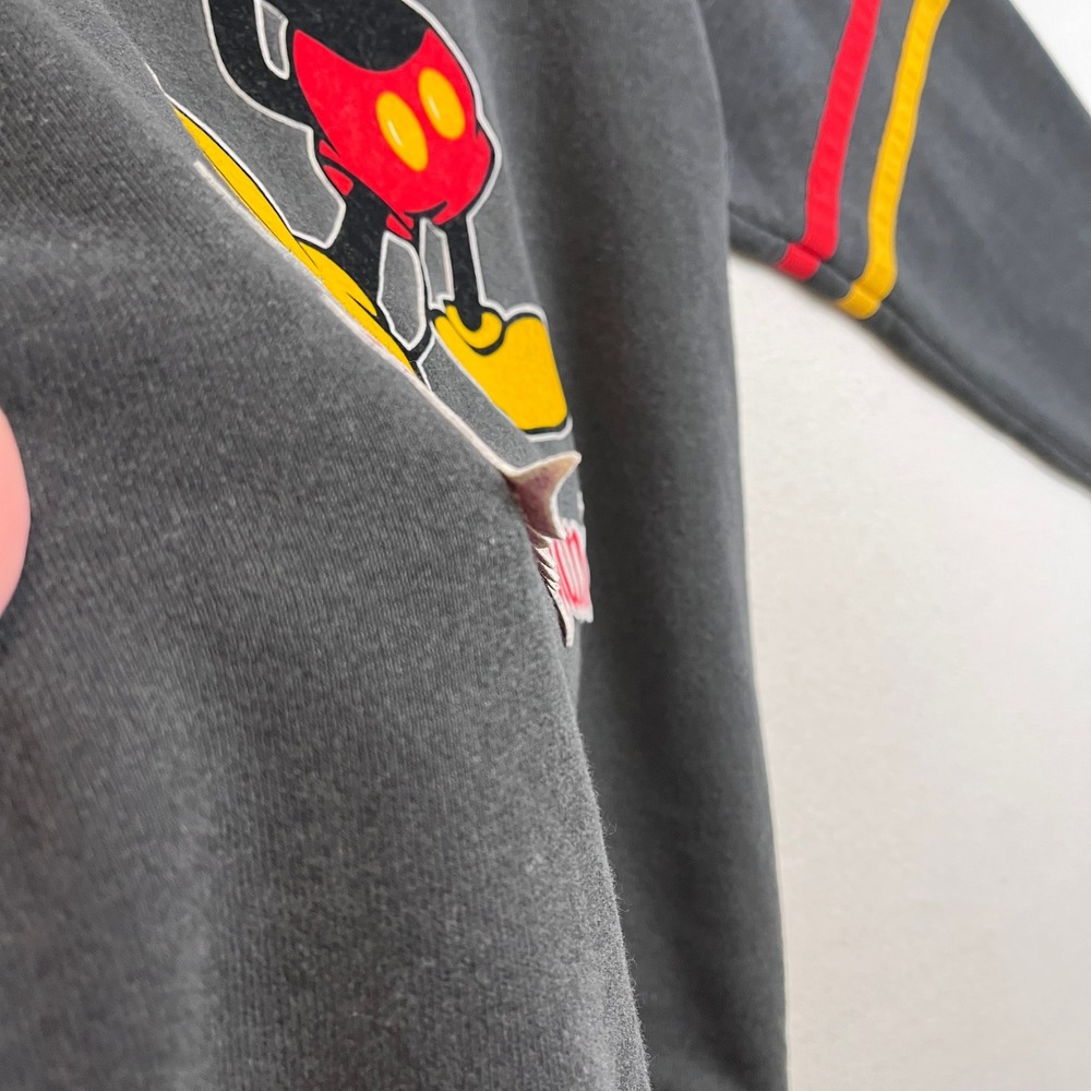 Vintage 80's Disney Disneyland Mickey Mouse Sweatshirt Small Striped Sleeves - Picture 10 of 10
